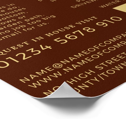 Ziegelmauer, Gebäude, Baufirma, Werbung Poster (Ecke)