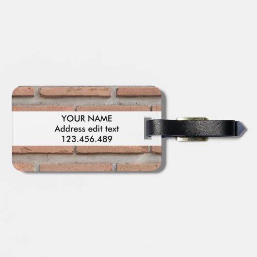 Ziegelmauer Gepäckanhänger (Rückseite horizontal)