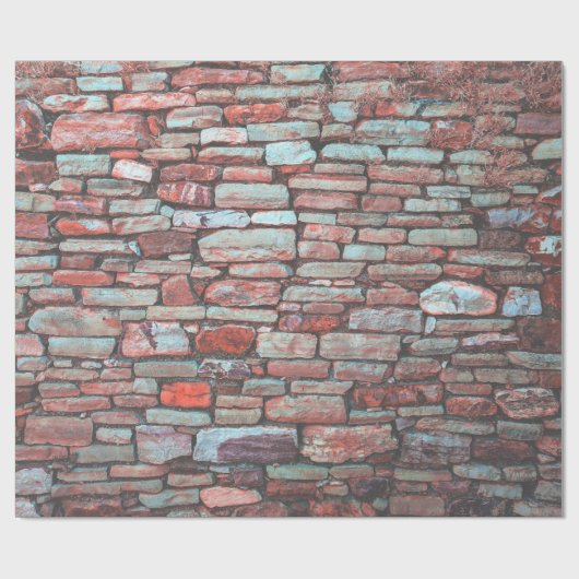 Ziegelmauer Geschenkpapier (Flach)