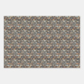 Ziegelmauer Geschenkpapier Set (Vorderseite)