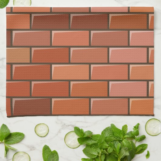 Ziegelmauer Geschirrtuch (Gefaltet)