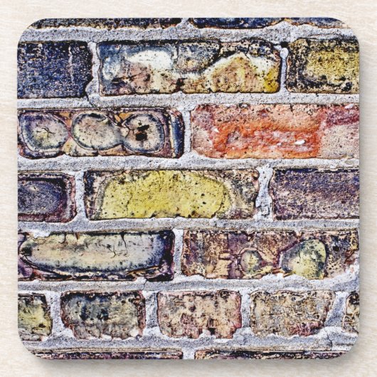 Ziegelmauer Getränkeuntersetzer (Vorderseite)