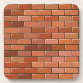 Ziegelmauer Getränkeuntersetzer (Vorderseite)