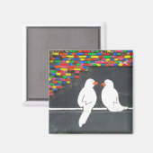 Ziegelmauer: Graffiti-Mauer Magnet (Vorderseite/Rückseite)