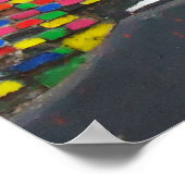 Ziegelmauer: Graffiti-Mauer Poster (Ecke)