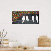 Ziegelmauer: Graffiti-Mauer Poster (Küche)