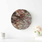 Ziegelmauer Große Wanduhr (Zuhause)