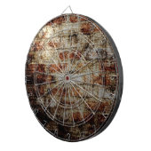 Ziegelmauer-Grundierung im Hintergrund Dartscheibe (Vorderseite rechts)