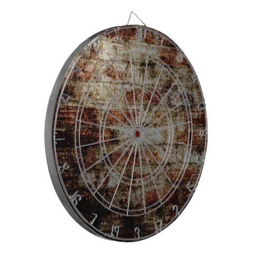 Ziegelmauer-Grundierung im Hintergrund Dartscheibe (Vorderseite Links)