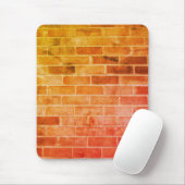 Ziegelmauer in Orange und Gelb Mousepad (Mit Mouse)