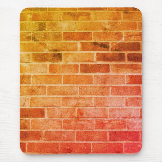 Ziegelmauer in Orange und Gelb Mousepad (Vorne)