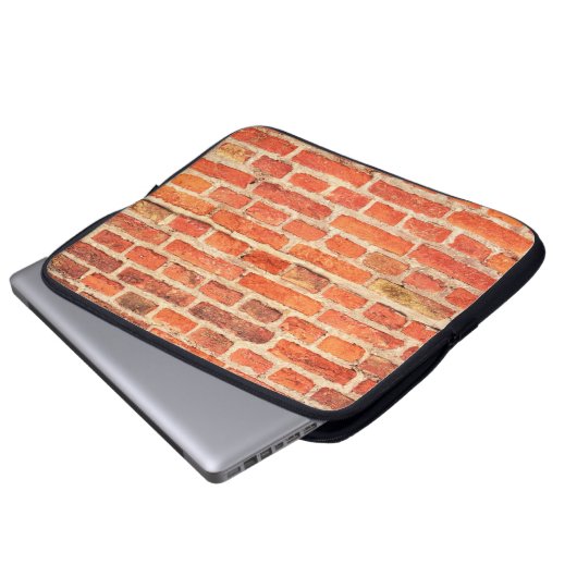 Ziegelmauer Laptopschutzhülle (Vorne Knopf)