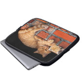 Ziegelmauer Laptopschutzhülle (Vorne Knopf)