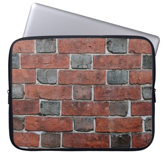 Ziegelmauer Laptopschutzhülle (Vorderseite)