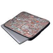 Ziegelmauer Laptopschutzhülle (Vorne Knopf)