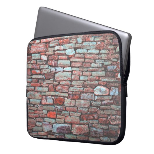 Ziegelmauer Laptopschutzhülle (Vorderseite Links)