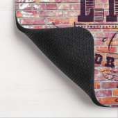 Ziegelmauer lebt immer das Leben Ihrer Träume Mousepad (Ecke)