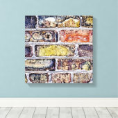 Ziegelmauer Leinwanddruck (Insitu (Holzboden))