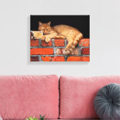 Ziegelmauer Leinwanddruck (Insitu (Wohnzimmer))