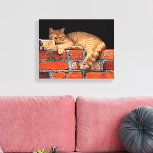 Ziegelmauer Leinwanddruck (Insitu (Wohnzimmer))