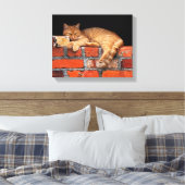 Ziegelmauer Leinwanddruck (Insitu (Schlafzimmer))