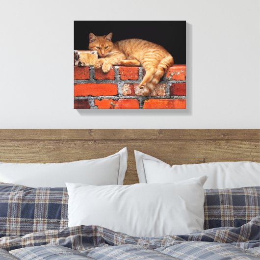 Ziegelmauer Leinwanddruck (Insitu (Schlafzimmer))