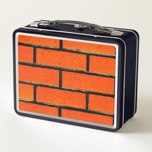 Ziegelmauer Metall Brotdose (Rückseite)