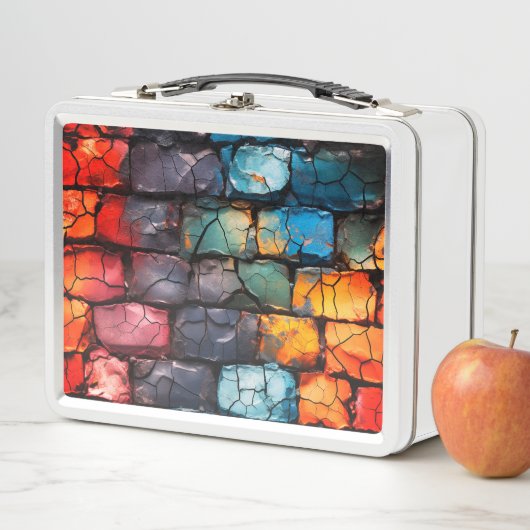 Ziegelmauer Metall Brotdose (Beispiel)