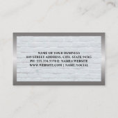 Ziegelmauer | Metallgrenze Visitenkarte (Rückseite)