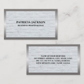 Ziegelmauer | Metallgrenze Visitenkarte (Vorne/Hinten)