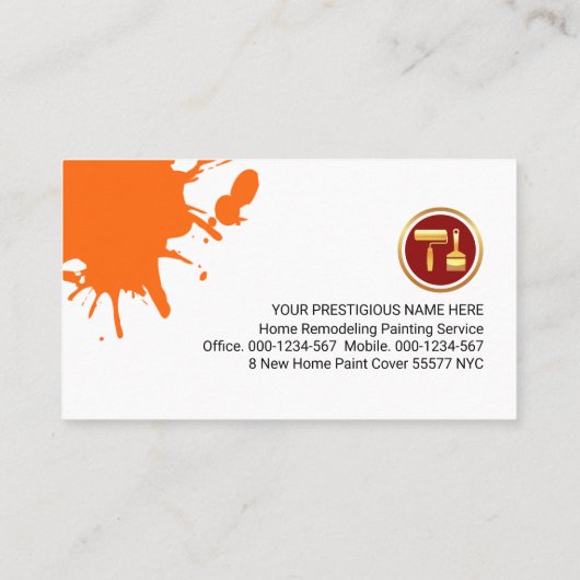 Ziegelmauer mit plattierter Lackierung Visitenkarte (Rückseite)