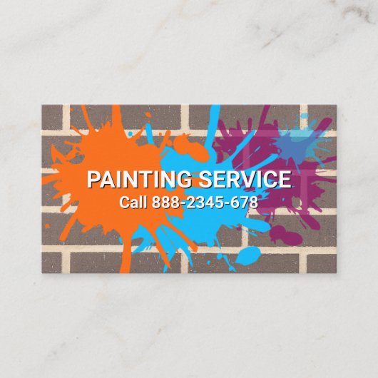 Ziegelmauer mit plattierter Lackierung Visitenkarte (Vorderseite)