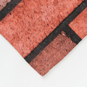 Ziegelmauer mit rotem Backstein, roter Backstein. Fleecedecke (Ecke)