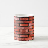 Ziegelmauer mit rotem Backstein, roter Backstein. Kaffeetasse (Mittel)