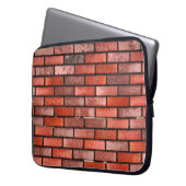 Ziegelmauer mit rotem Backstein, roter Backstein. Laptopschutzhülle (Vorderseite Links)