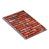 Ziegelmauer mit rotem Backstein, roter Backstein.  Notizblock (Rechte Seite)