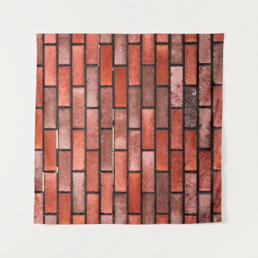 Ziegelmauer mit rotem Backstein, roter Backstein.  Wandteppich (Vorderseite (Horizontal))