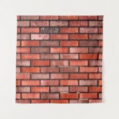 Ziegelmauer mit rotem Backstein, roter Backstein.  Wandteppich (Vorderseite)