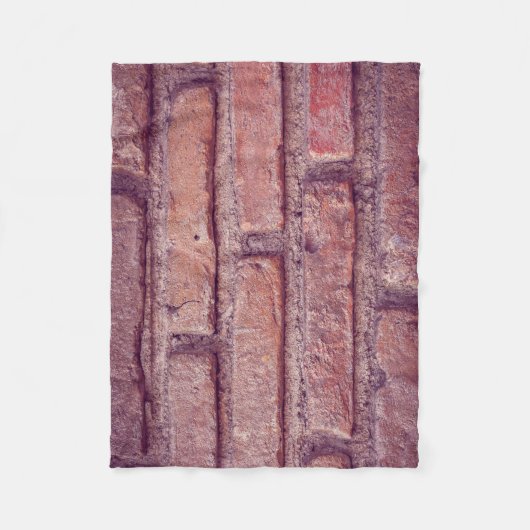 Ziegelmauer Muster Fleece Blanket - Cosy Brick (Vorderseite)