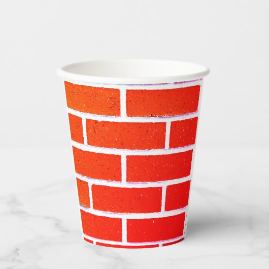 Ziegelmauer Pappbecher (Vorderseite)