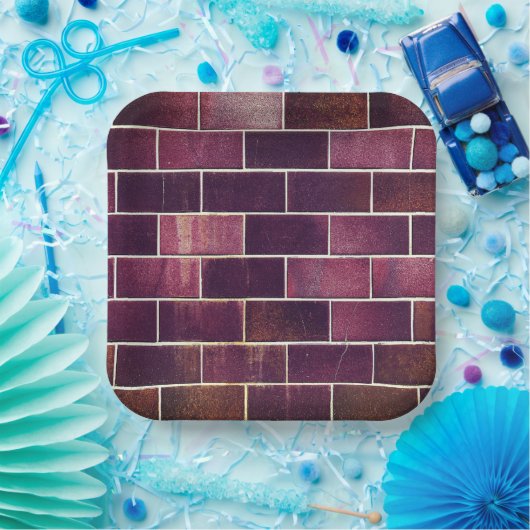 Ziegelmauer Pappteller (Party)