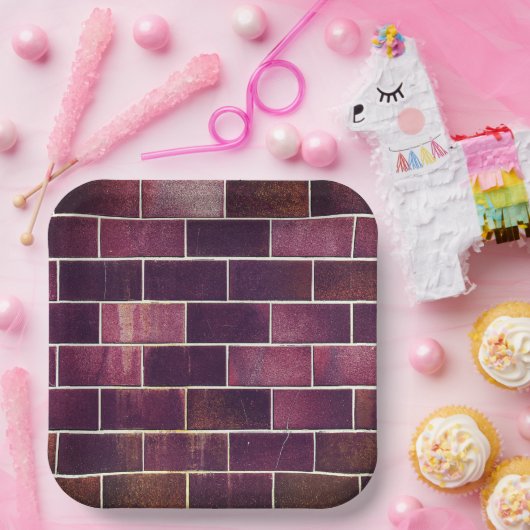 Ziegelmauer Pappteller (Party)