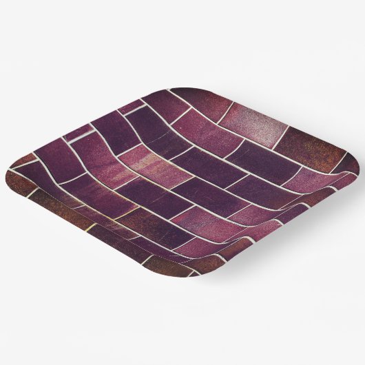 Ziegelmauer Pappteller (Gewinkelt)