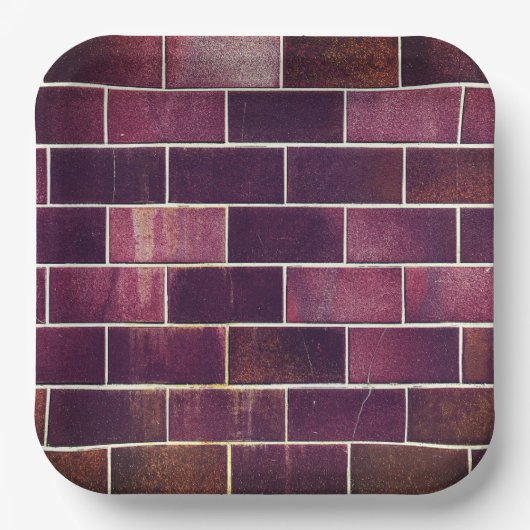 Ziegelmauer Pappteller (Vorderseite)