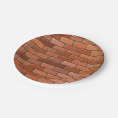 Ziegelmauer Pappteller (Schrägansicht)