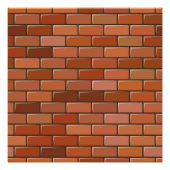 Ziegelmauer Poster (Vorderseite)