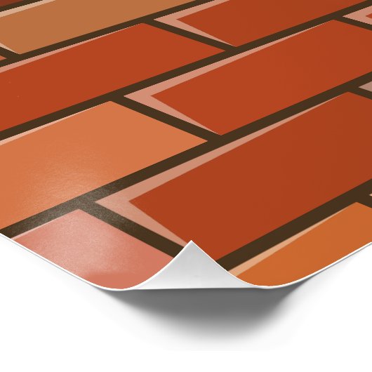 Ziegelmauer Poster (Ecke)