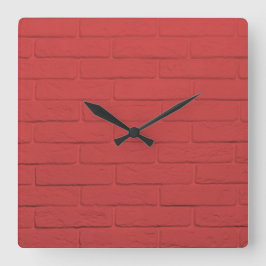 Ziegelmauer Quadratische Wanduhr