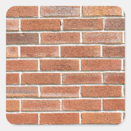 Ziegelmauer Quadratischer Aufkleber