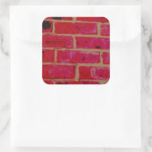 Ziegelmauer Quadratischer Aufkleber (Tasche)